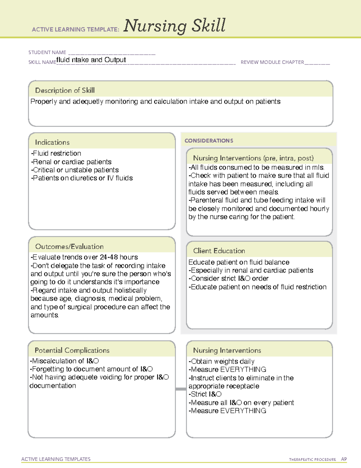 Ati Nursing Skill Template Vital Signs