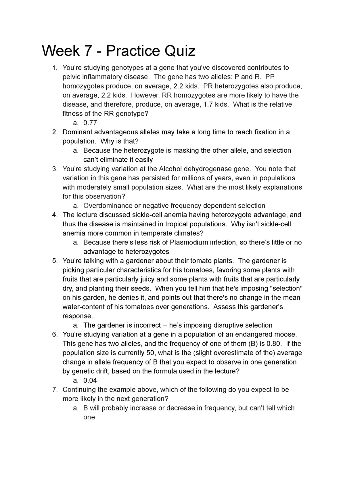 introduction-to-genetics-and-evolution-coursera-week-7-answers-week-7