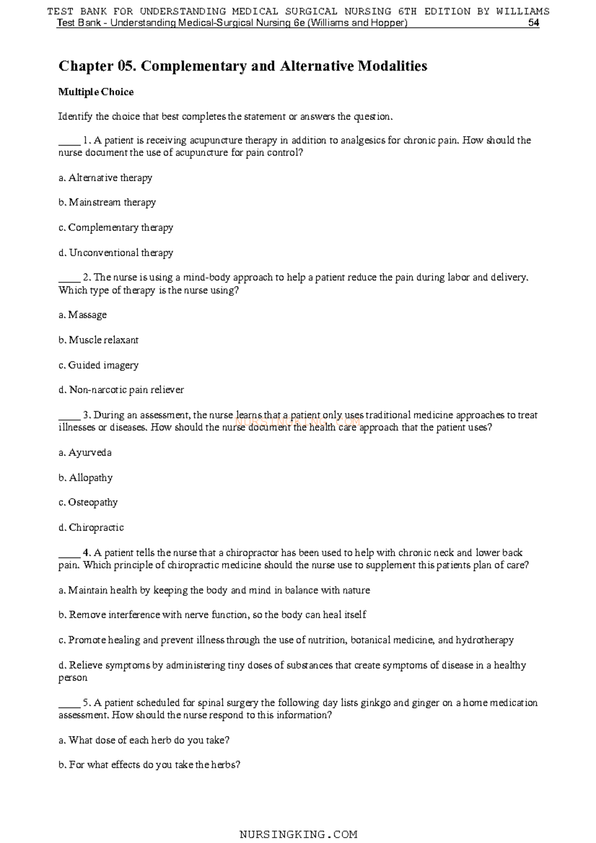 MSN6-Chapter 05. Complementary And Alternative Modalities - PNV1614 ...