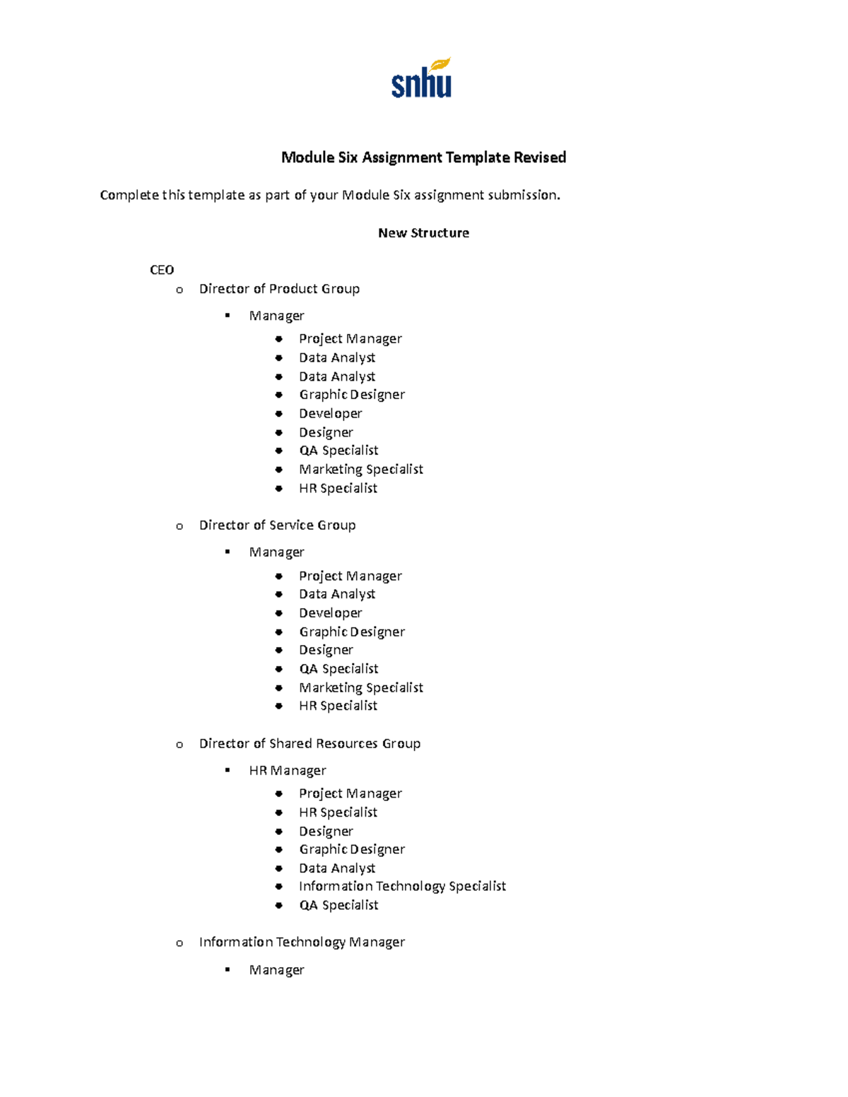 BUS210-6Temp Revised - Module Six Assignment Template Revised Complete ...