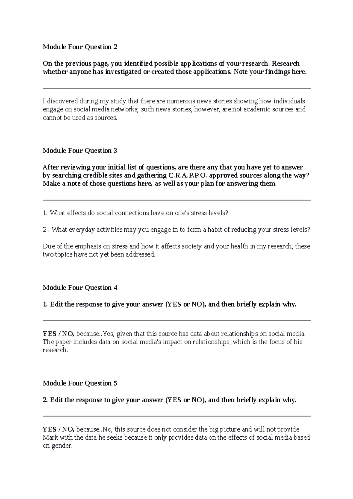 Soli Young SCS 200 Applied Social Sciences - Module Four Question 2 On ...
