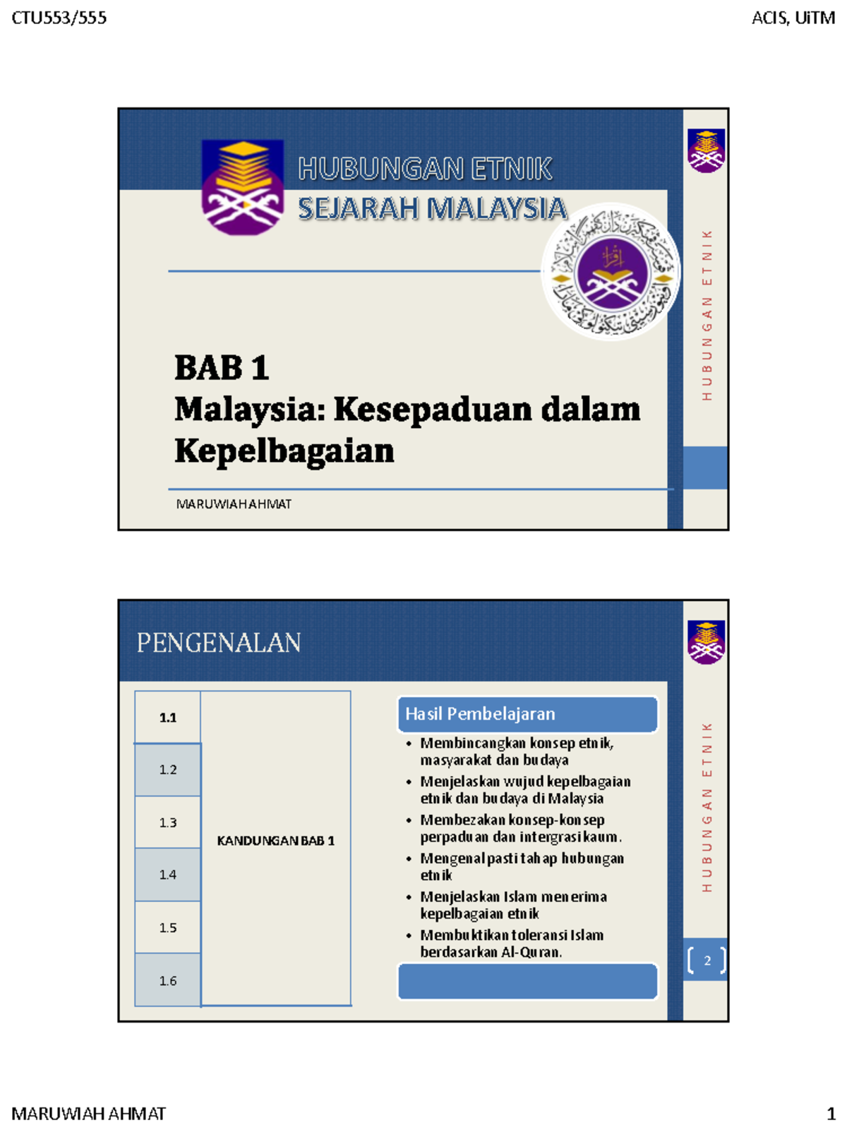 Perpaduan Dalam Kepelbagaian Di Malaysia Ctu555 Uitm Studocu
