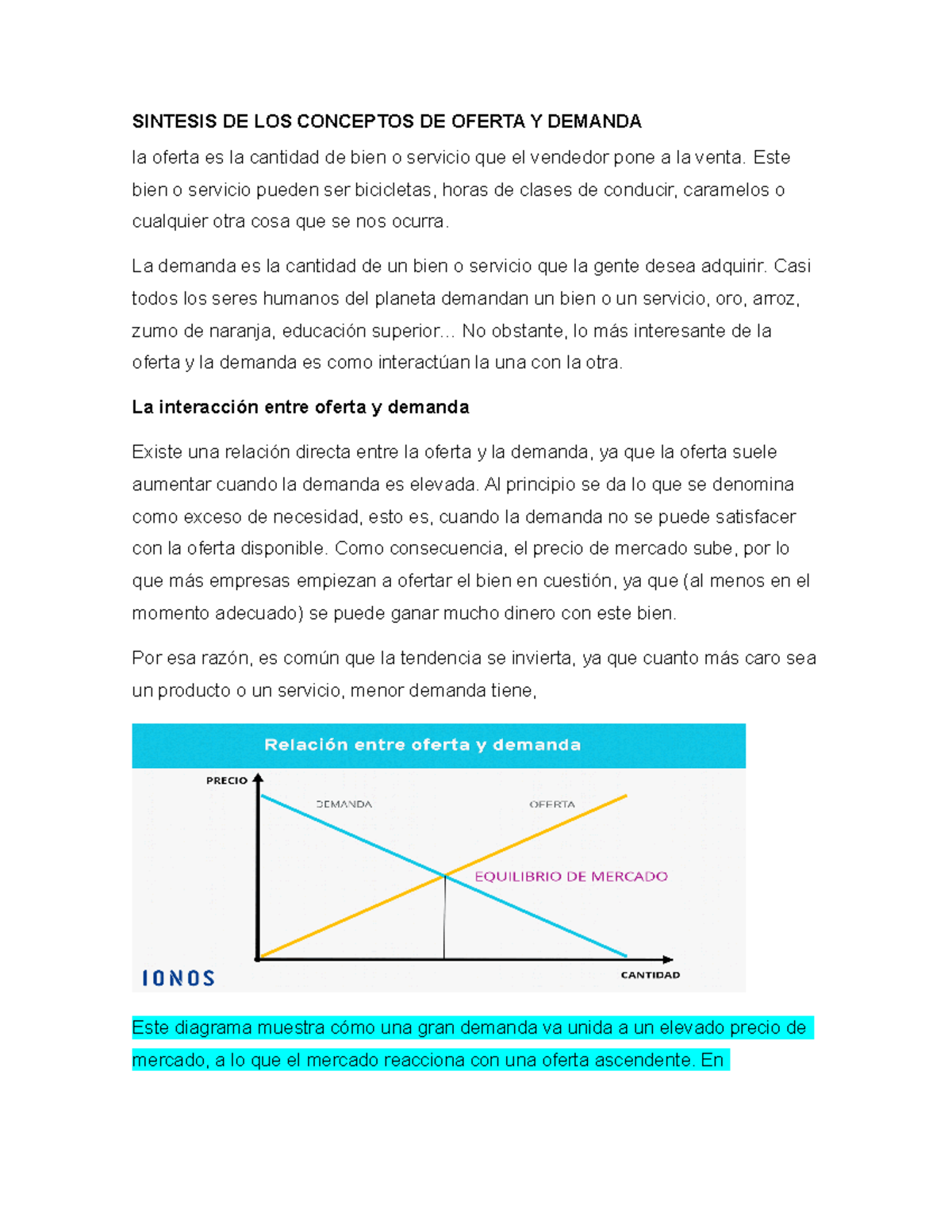 Sintesis De Los Conceptos De Oferta Y Demanda Sintesis De Los Conceptos De Oferta Y Demanda La 5202