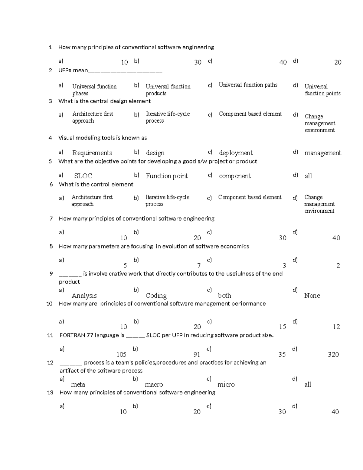 Spm-unit1-objective - dfrgbhnjkm - 1 How many principles of ...