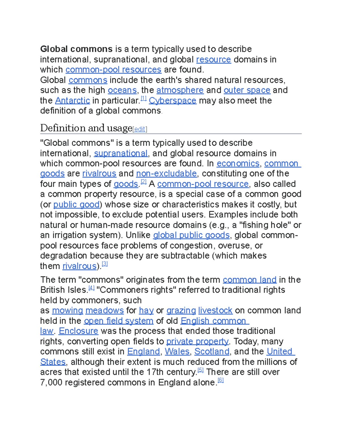 Aaaaaaaaa - dgkhlio] pi[0=m;jugfrhb - Global commons is a term ...