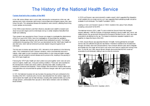 history of the nhs essay