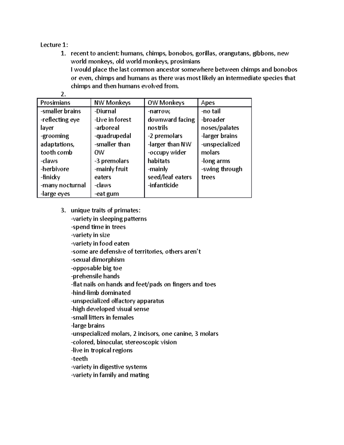 Anth Exam Reveiew 2 - Responses To Review Questions For Exam 2 ...