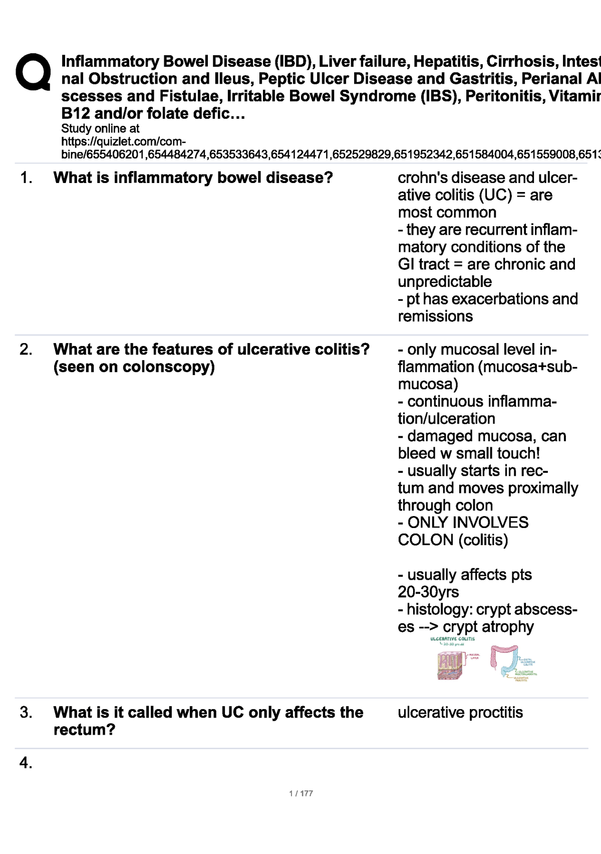 Gastroenterology 1 Conditions - MED - Studocu