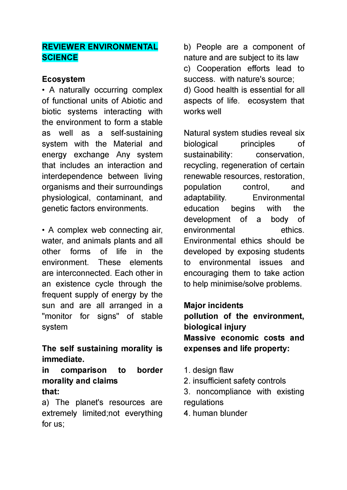 Reviewer Environmental Science - REVIEWER ENVIRONMENTAL SCIENCE ...