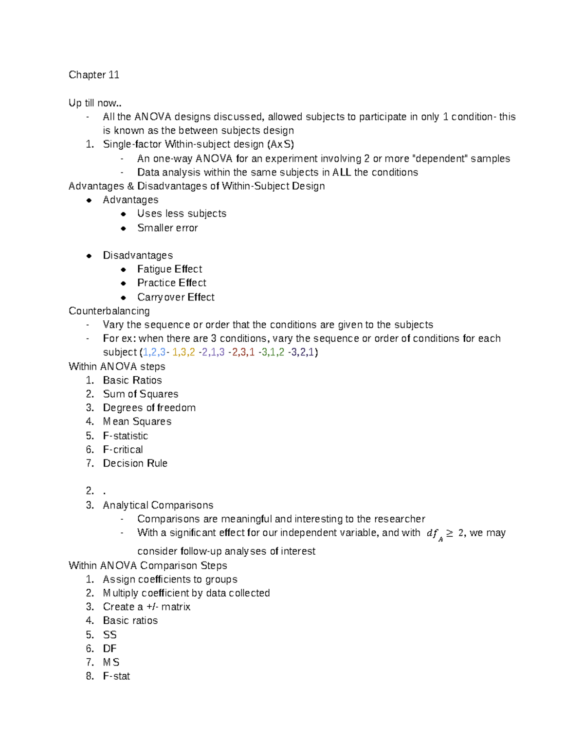 Chapter 11 - Google Docs - Chapter 11 Up till now.. - All the ANOVA designs discussed, allowed - StuDocu Chapter 11 - Google Docs - Chapter 11 Up till now.. - All the ANOVA designs discussed, allowed - StuDocu