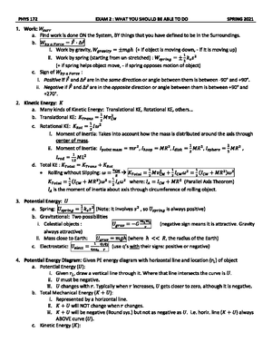 Exam 1 Sample Answer key - Exam 1, Sample Physics 172H fall 2007 Purdue ...