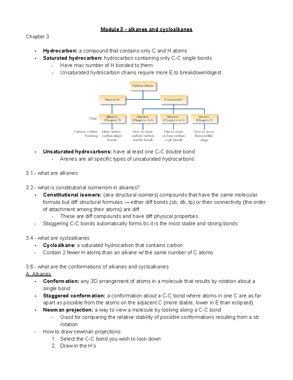 Module 3 Chapter 3 - Alkanes And Cycloalkanes - Module 3 - Alkanes And ...