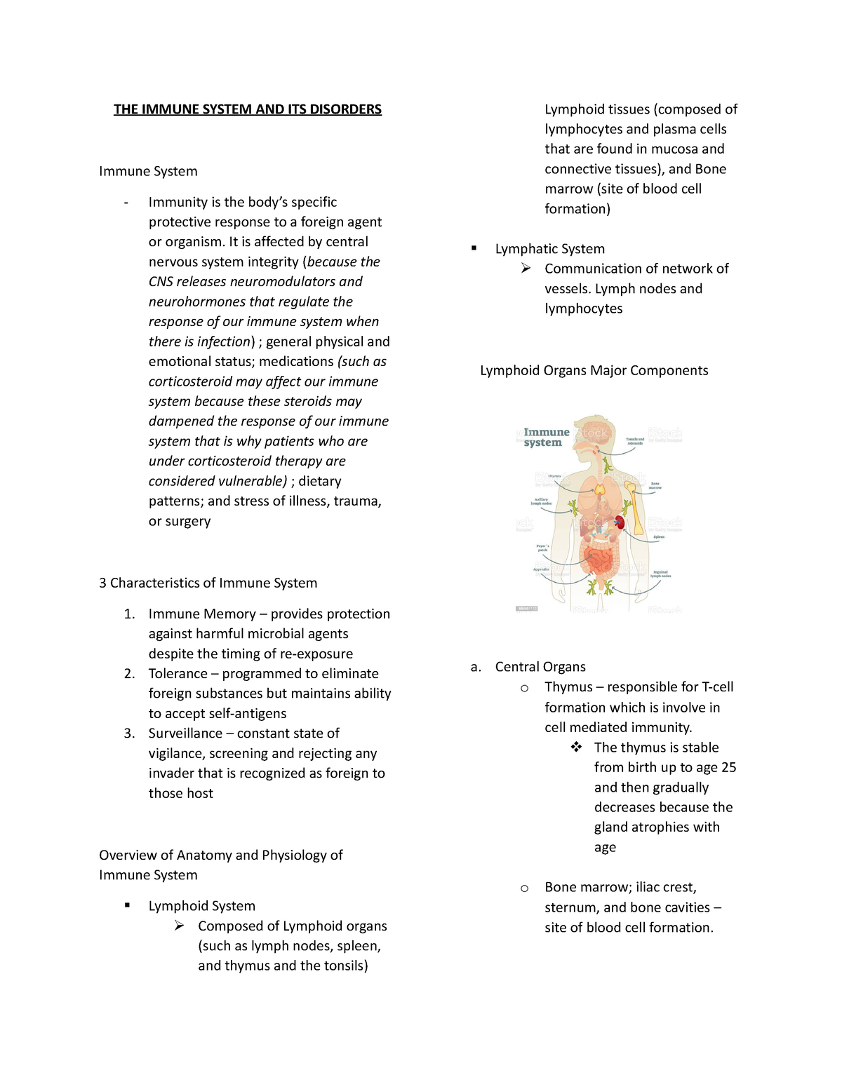 MS Finals Reviewer - Medical Surgical - THE IMMUNE SYSTEM AND ITS ...