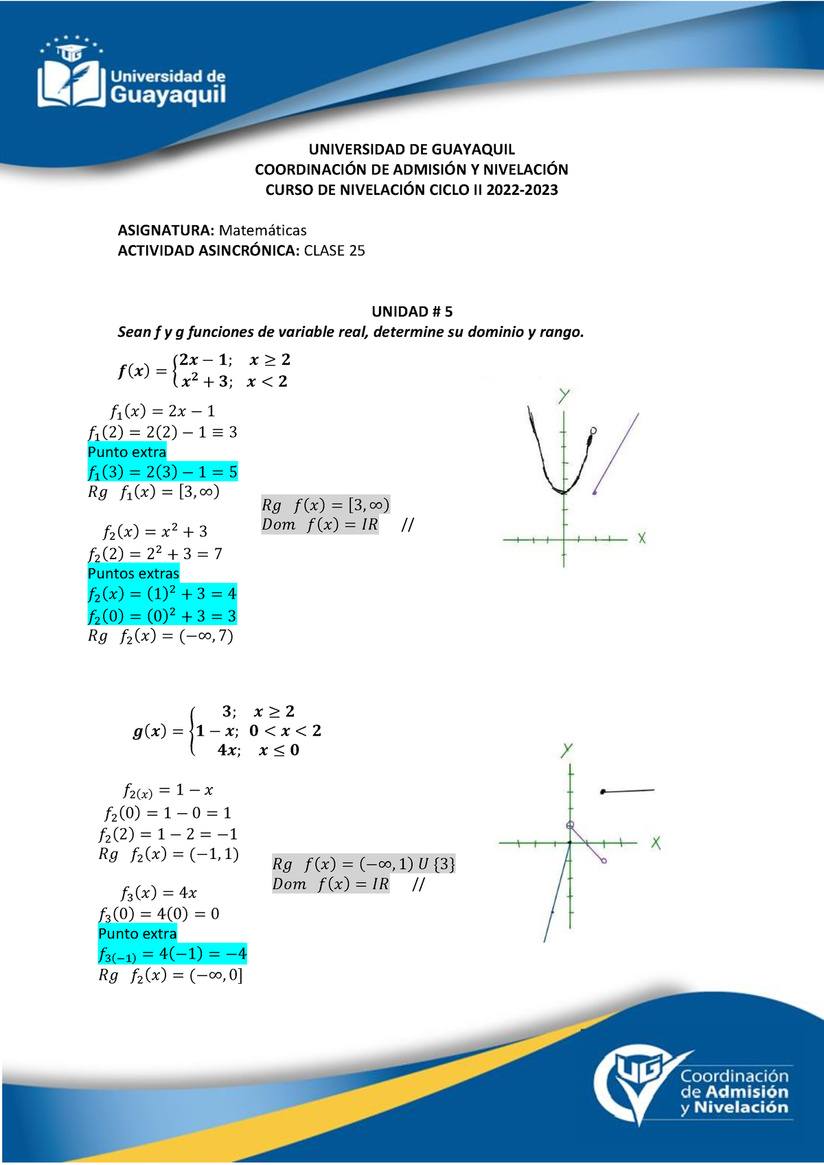 Tarea - U5 - Clase 25 - S7 - UNIVERSIDAD DE GUAYAQUIL COORDINACI”N DE ...