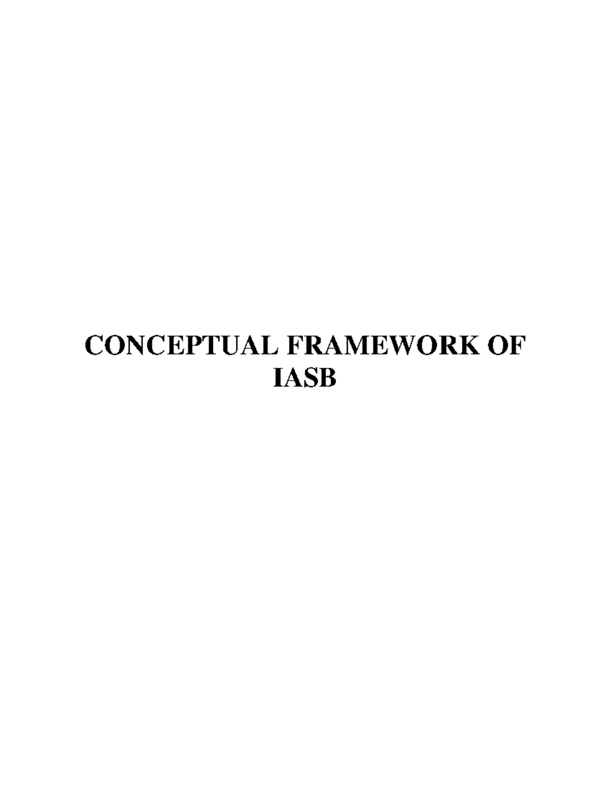 Conceptual Framework - ifrs standard - CONCEPTUAL FRAMEWORK OF IASB ...