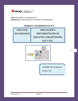 Convertidor de Analógico a Digital (ADC0804) simulado en Proteus 