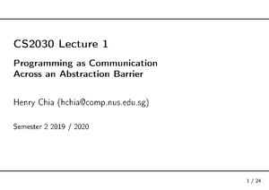 2030SNotes - Programming Methodology II CS2030S Notes - 4/9/2021 0 ...