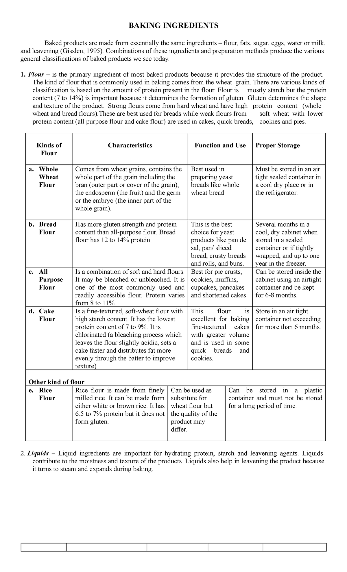 3 Baking Ingredients this material is for bread and pastry