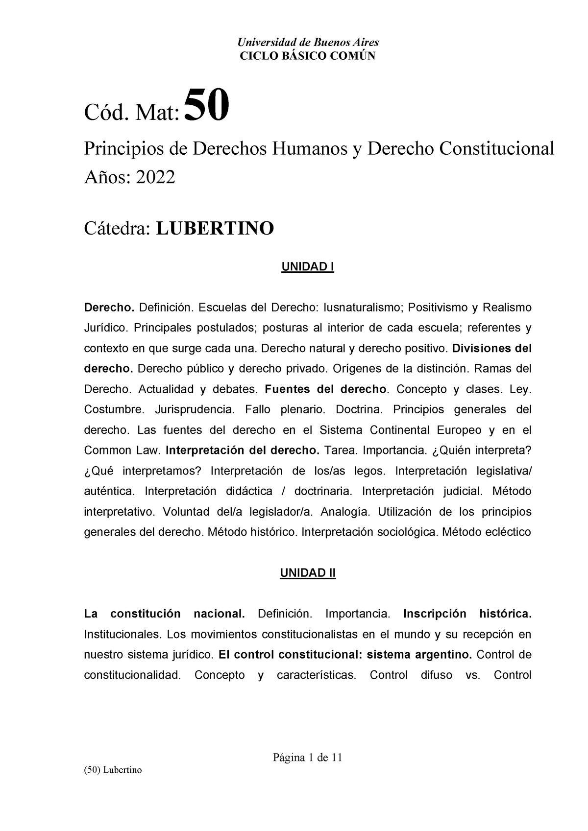 Programa CBC - Principios De Derechos Humanos Y Derecho Constitucinal ...