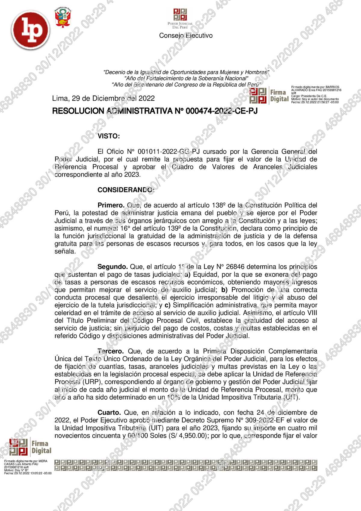 Resolucion Administrativa 000474 2022 CE PJ - Consejo Ejecutivo ...