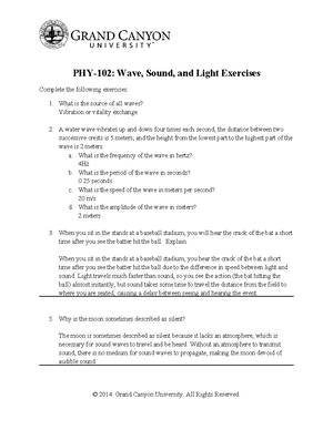 PHY 102 RS Energyand Circular Motion Exercises - PHY-102: Energy and ...