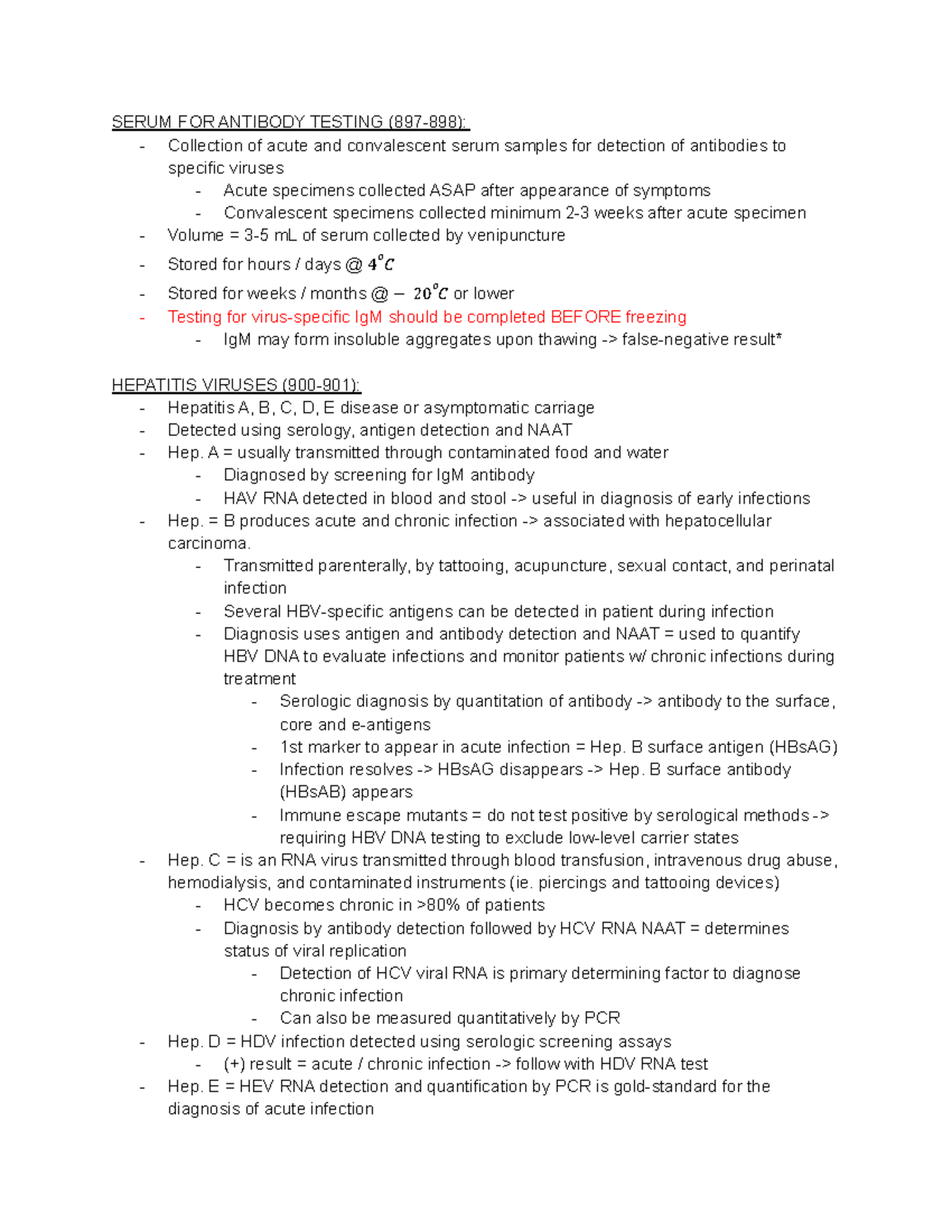 Unit 4 - Ch. 64 Ov. Virology Methods - Serum For Antibody Testing (897 