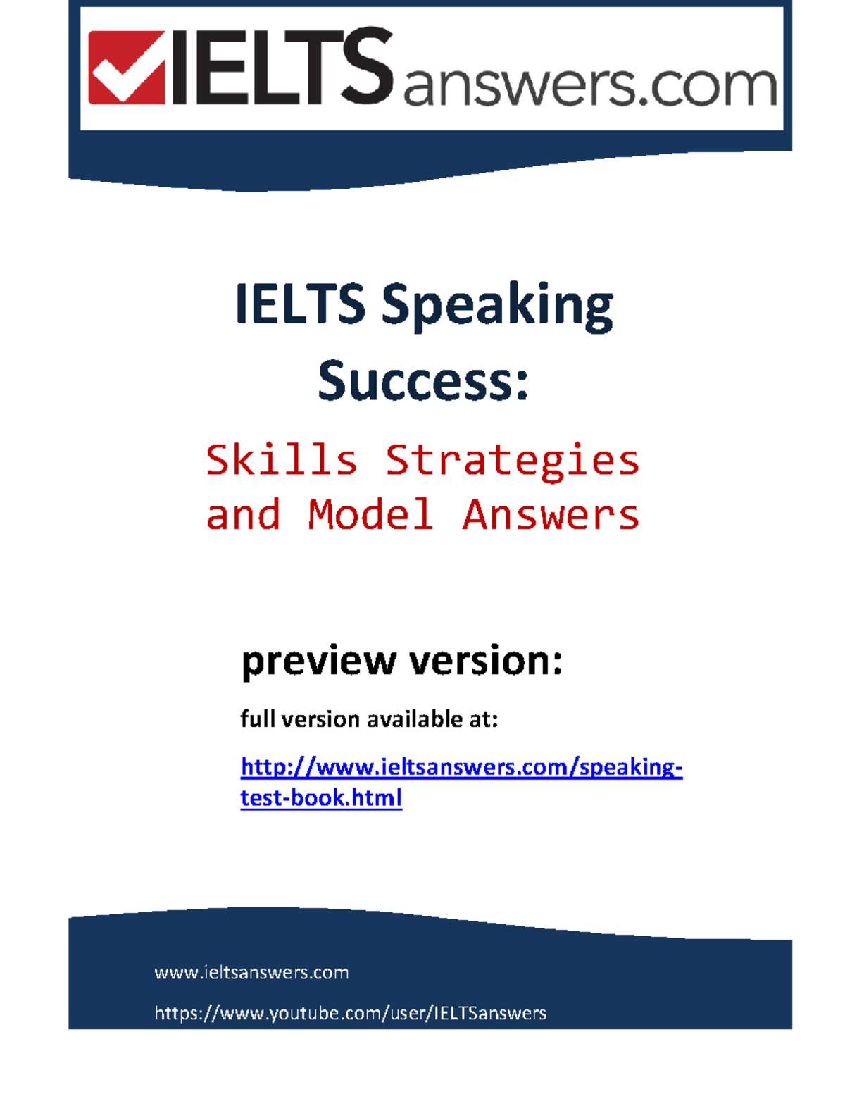 Speaking book preview - IELTS Speaking Success: Skills Strategies and ...