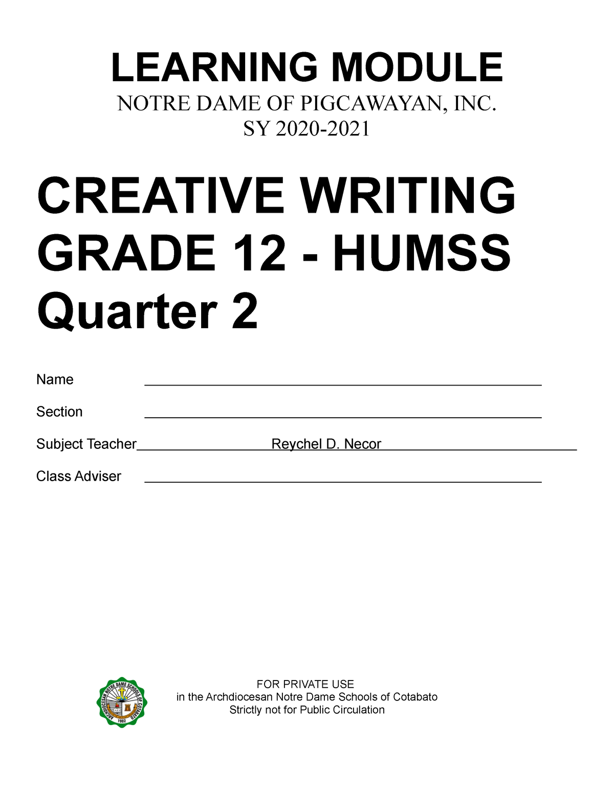 creative writing q2 module 6