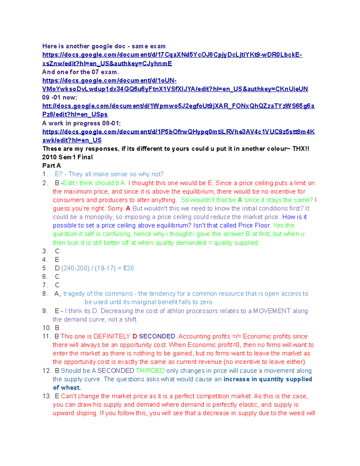 Exam 2012, Questions - Here is another google doc - same exam - Studocu