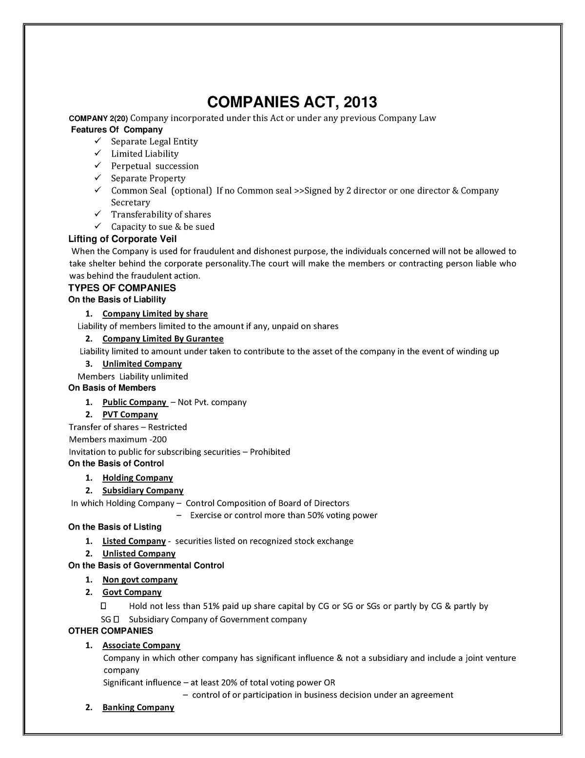 Companies Act 2013 COMPANIES ACT 2013 COMPANY 2 20 Company   Thumb 1200 1553 