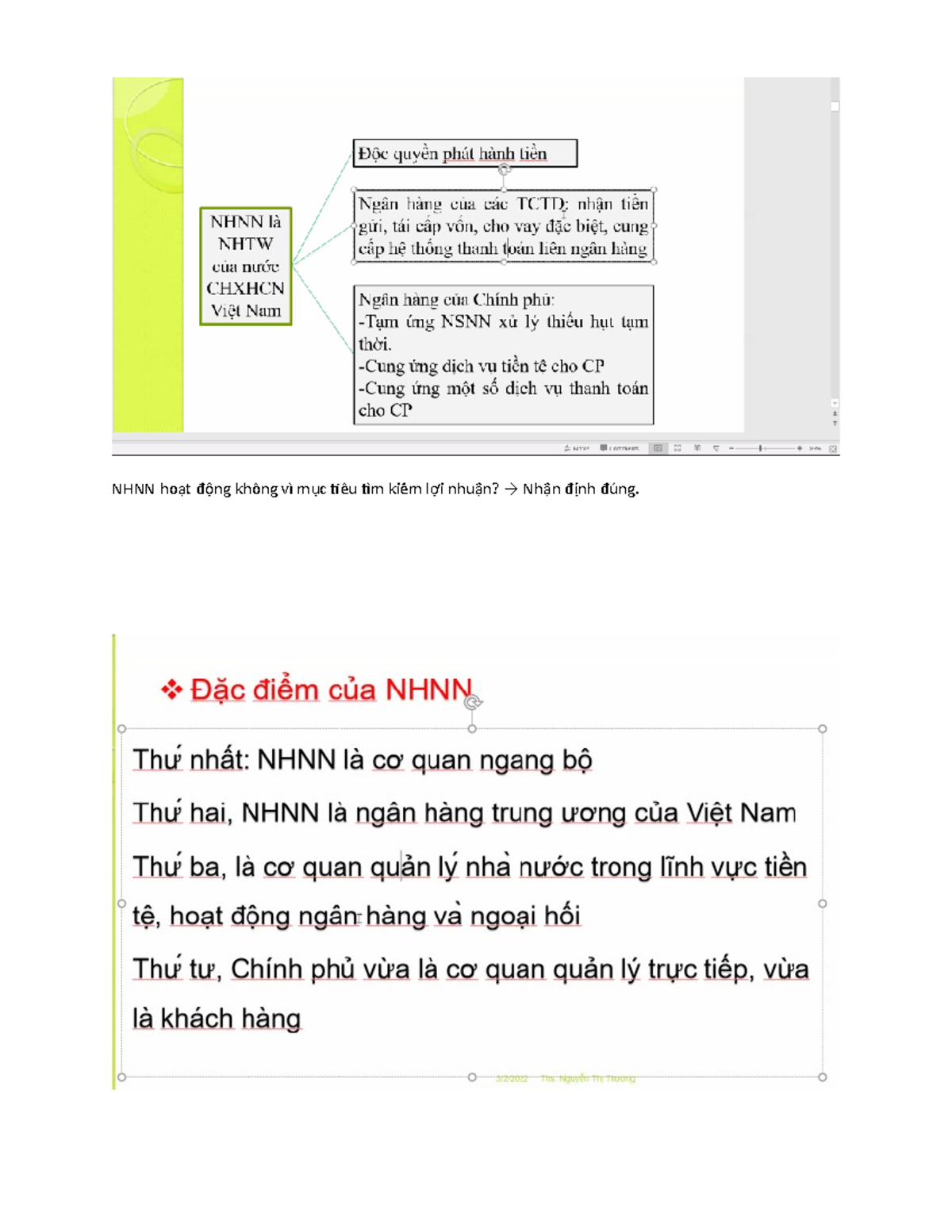 Lý Thuyết NHNN - DDaij - NHNN Ho T đ Ng Không Vì M C Têu Tm Kiêếm L I ...