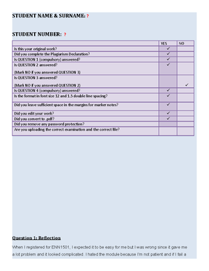 GRL1501 Assessment 2 - Assessment 2/0/ Grade R Life Skills: Movement ...