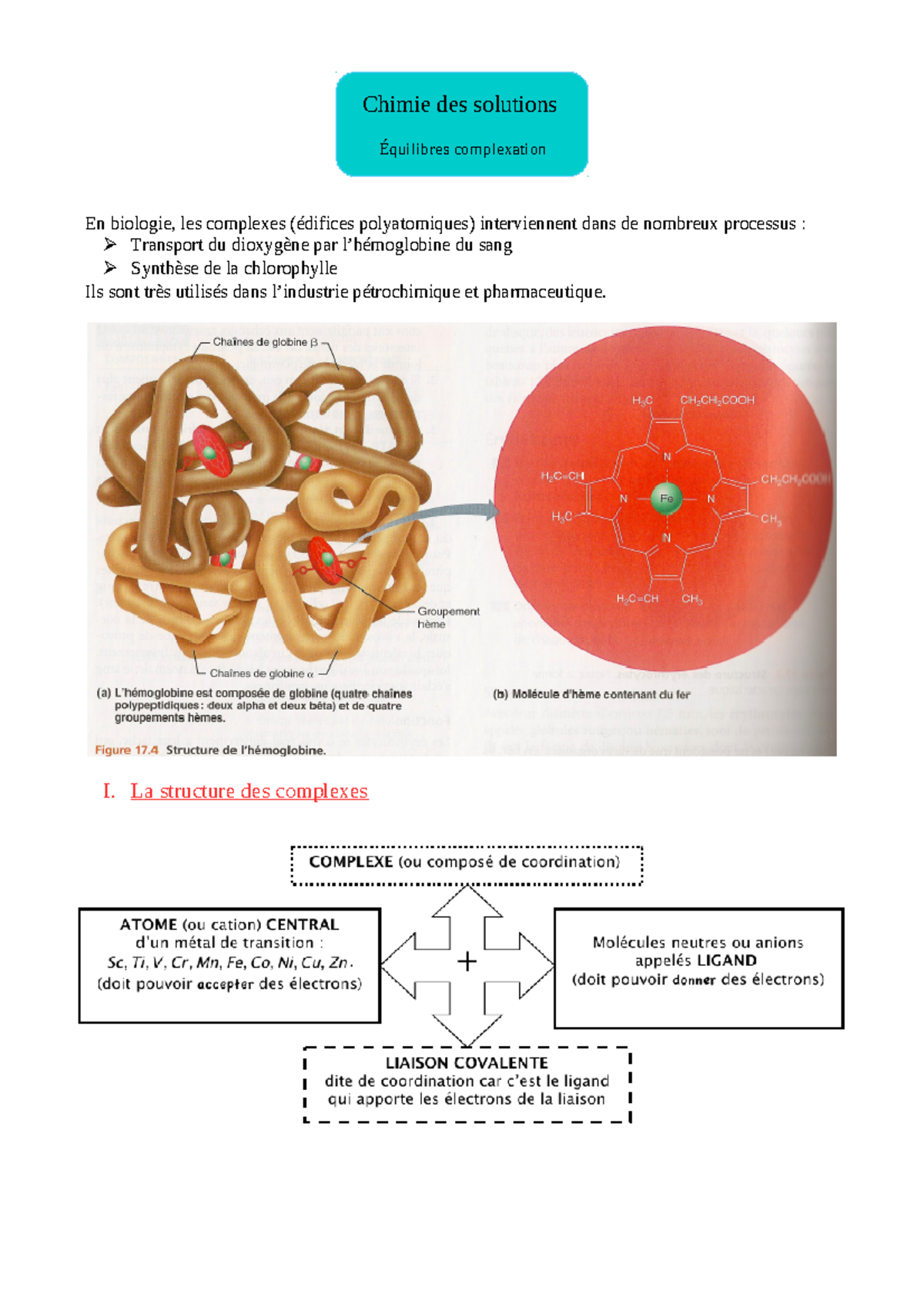 Équilibres de complexation - Chimie des solutions Équilibres ...