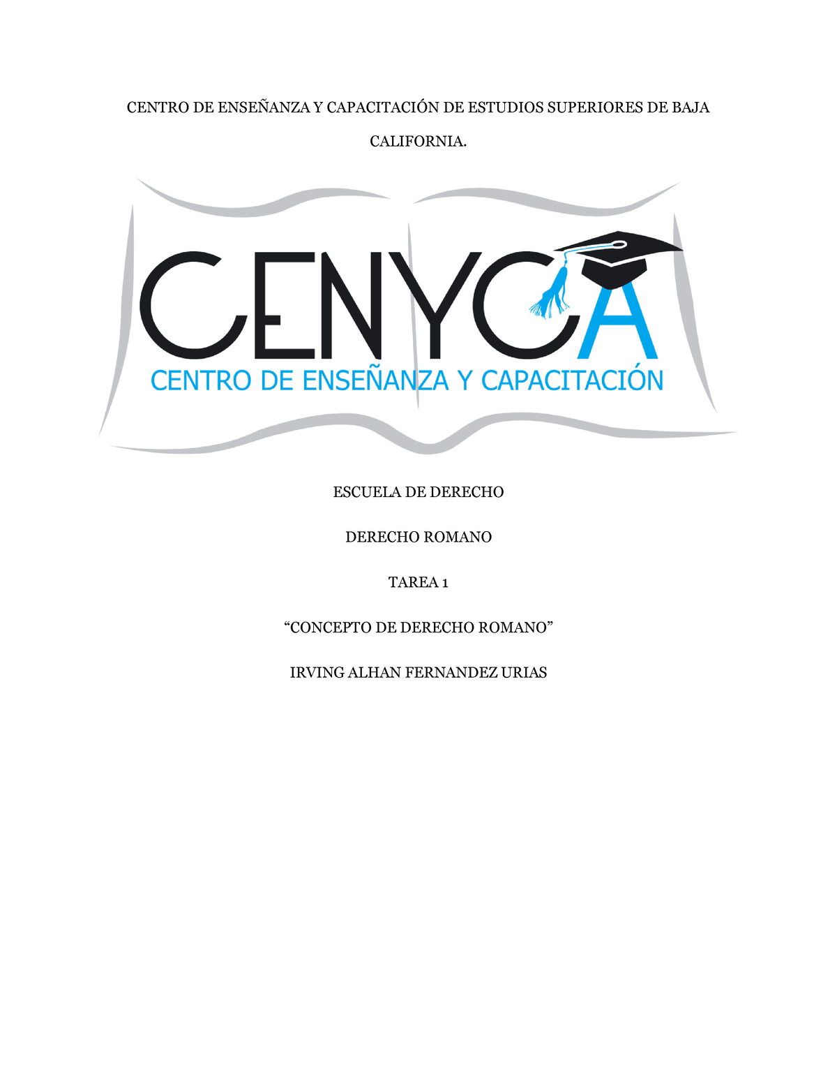 Definicion Derecho Romano - CENTRO DE ENSE—ANZA Y CAPACITACI”N DE ...