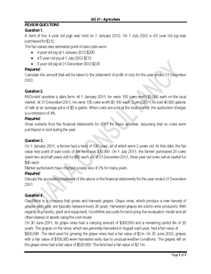 Ias 2 questions and answers - IAS 2 Questions Prepare brief notes for a ...