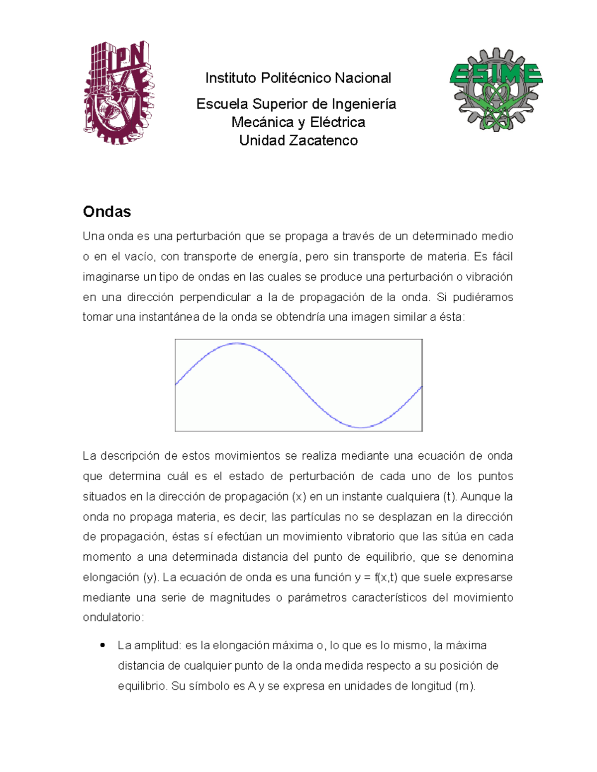 Ondas 2 - Instituto Politécnico Nacional Escuela Superior de Ingeniería ...