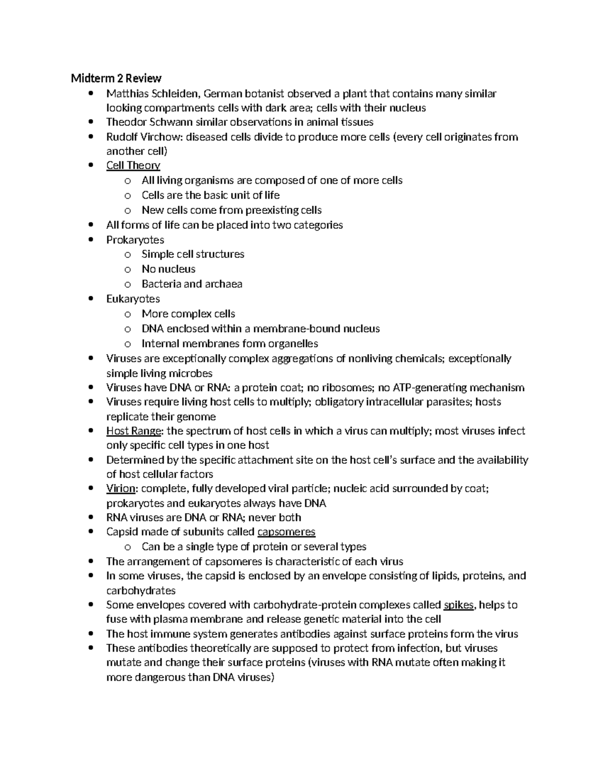 Midterm 2 study guide - Midterm 2 Review Ma#hias Schleiden, German ...