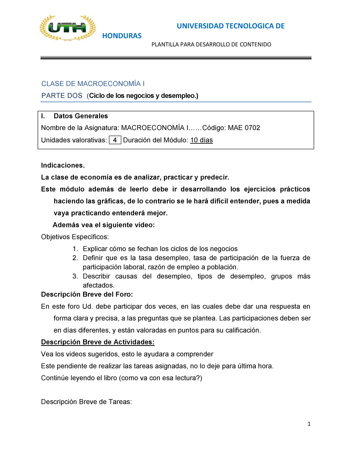 2 Modulo Iiiparcial De Macroeconomia Honduras Plantilla Para Desarrollo De Contenido Clase De 1646