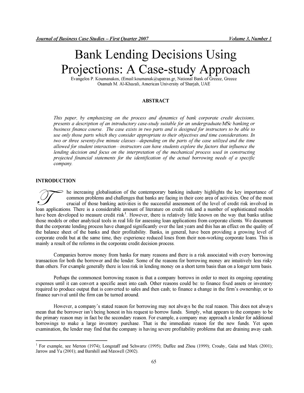 bank-lending-decisions-using-projections-a-case-study-approach-by