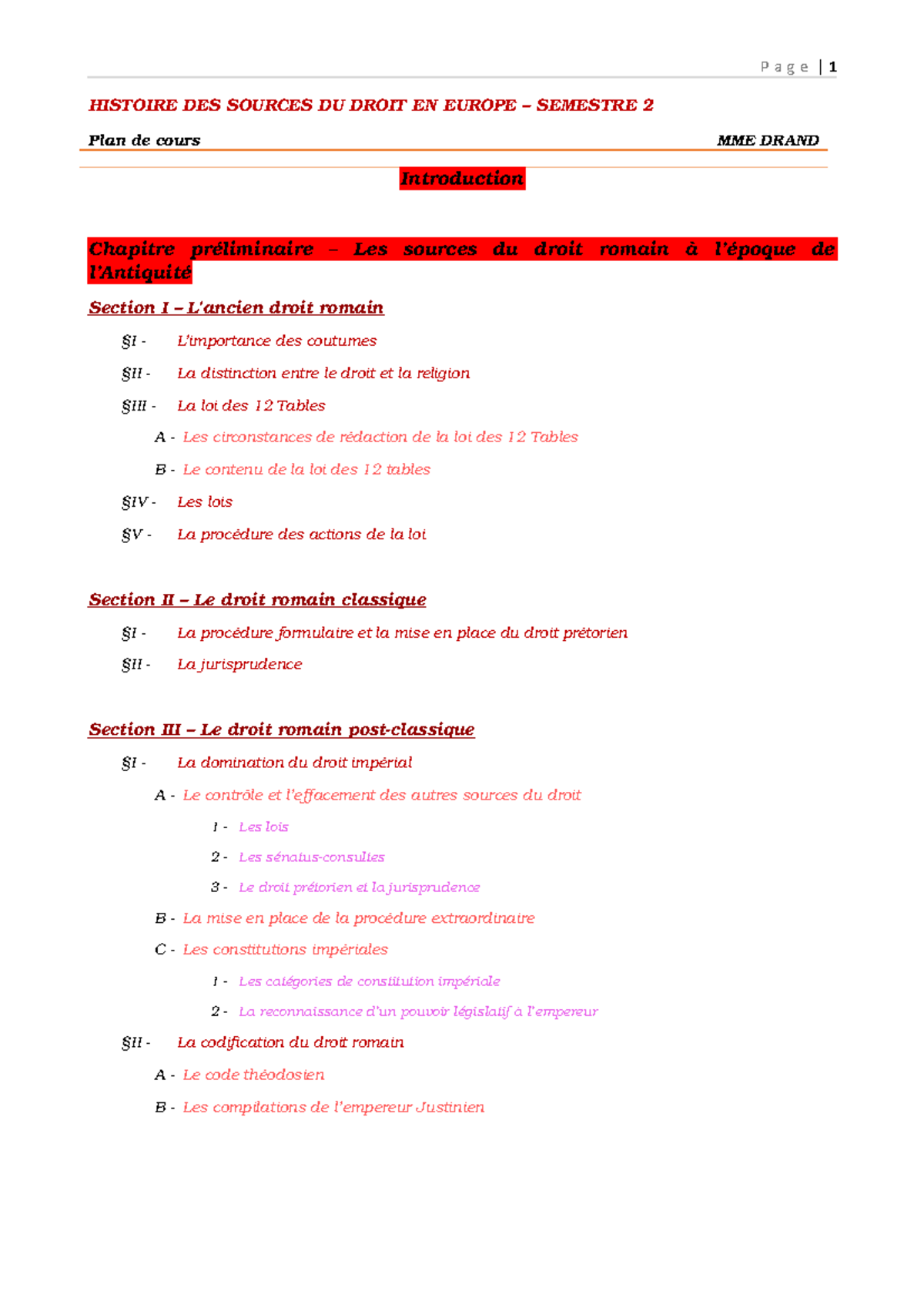 Histoire des sources du droit en Europe - HISTOIRE DES SOURCES DU DROIT ...