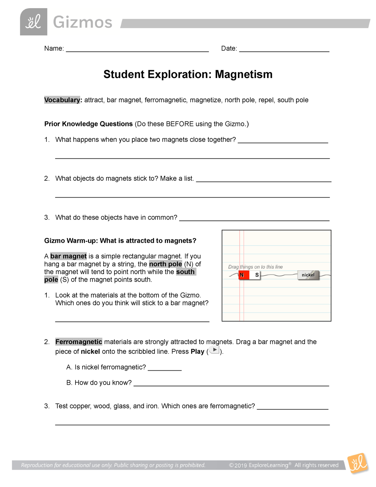 Magnetism SE - Lab - General Physics 1 - Studocu