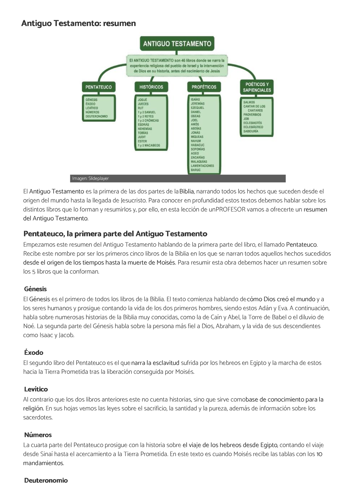 Antiguo Testamento Resumen - Unprofesor - Antiguo Testamento ...