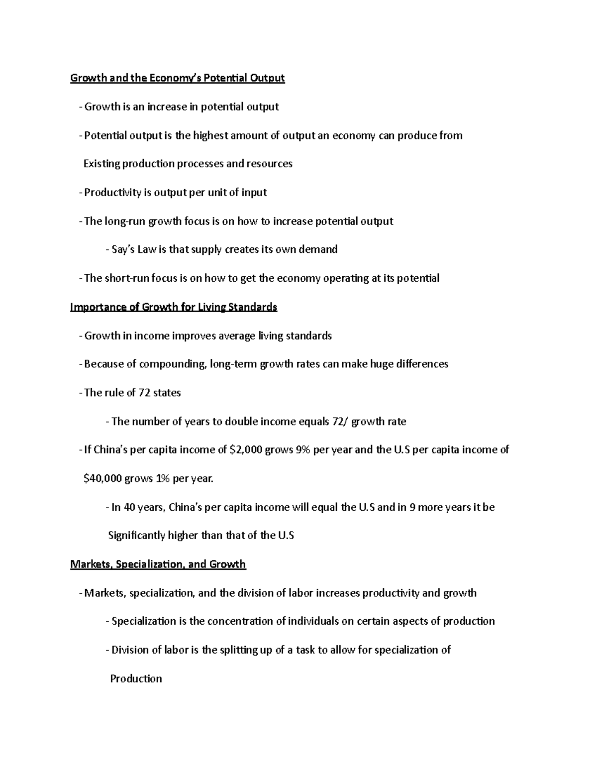 What Is Output Growth