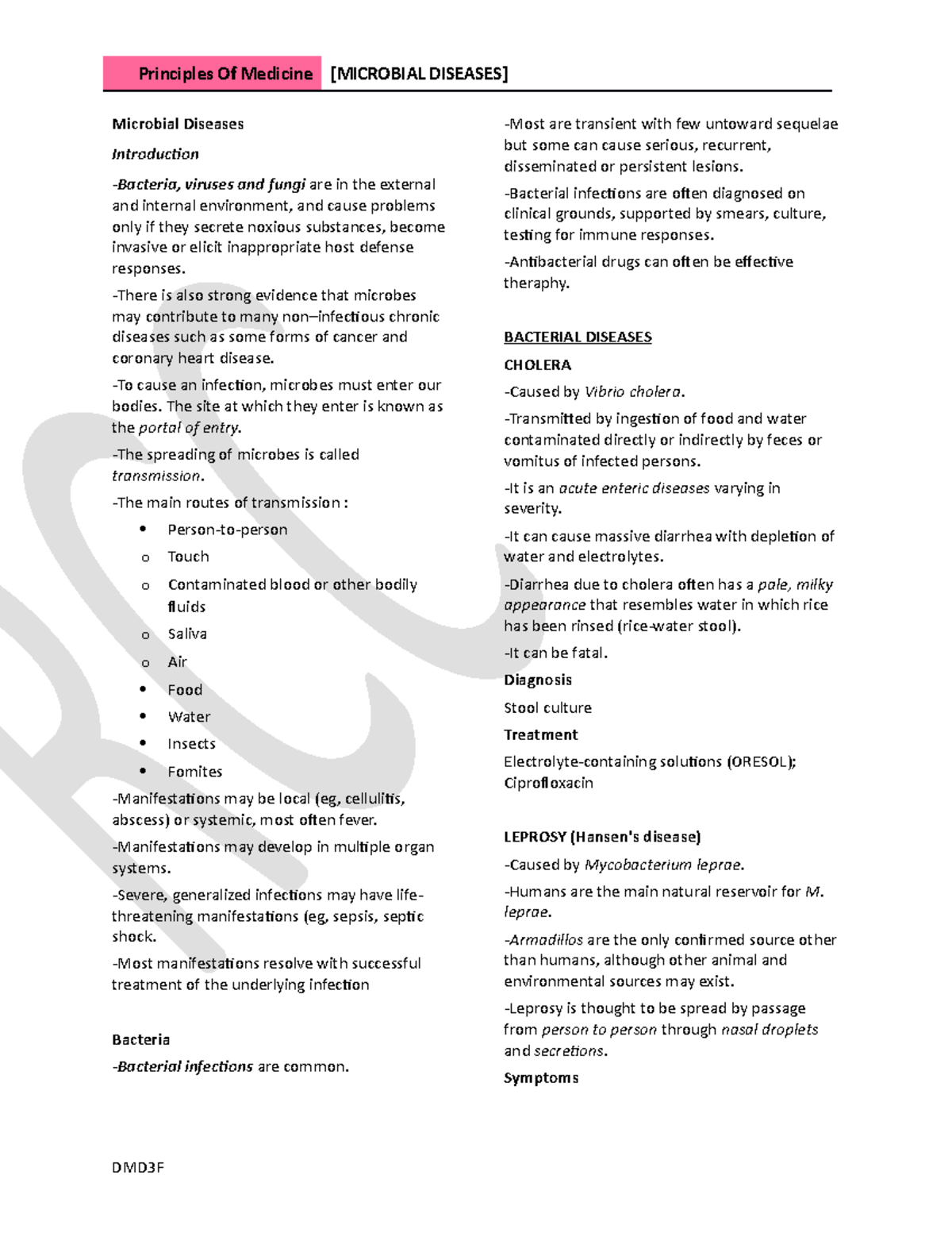 Microbial Diseases - Microbial Diseases Introduction Bacteria, viruses ...