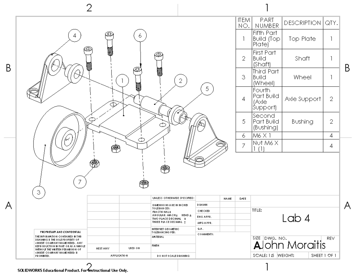 Exploded - 6 3 7 5 2 4 1 ITEM NO. PART NUMBER DESCRIPTION QTY. 1 Fifth ...