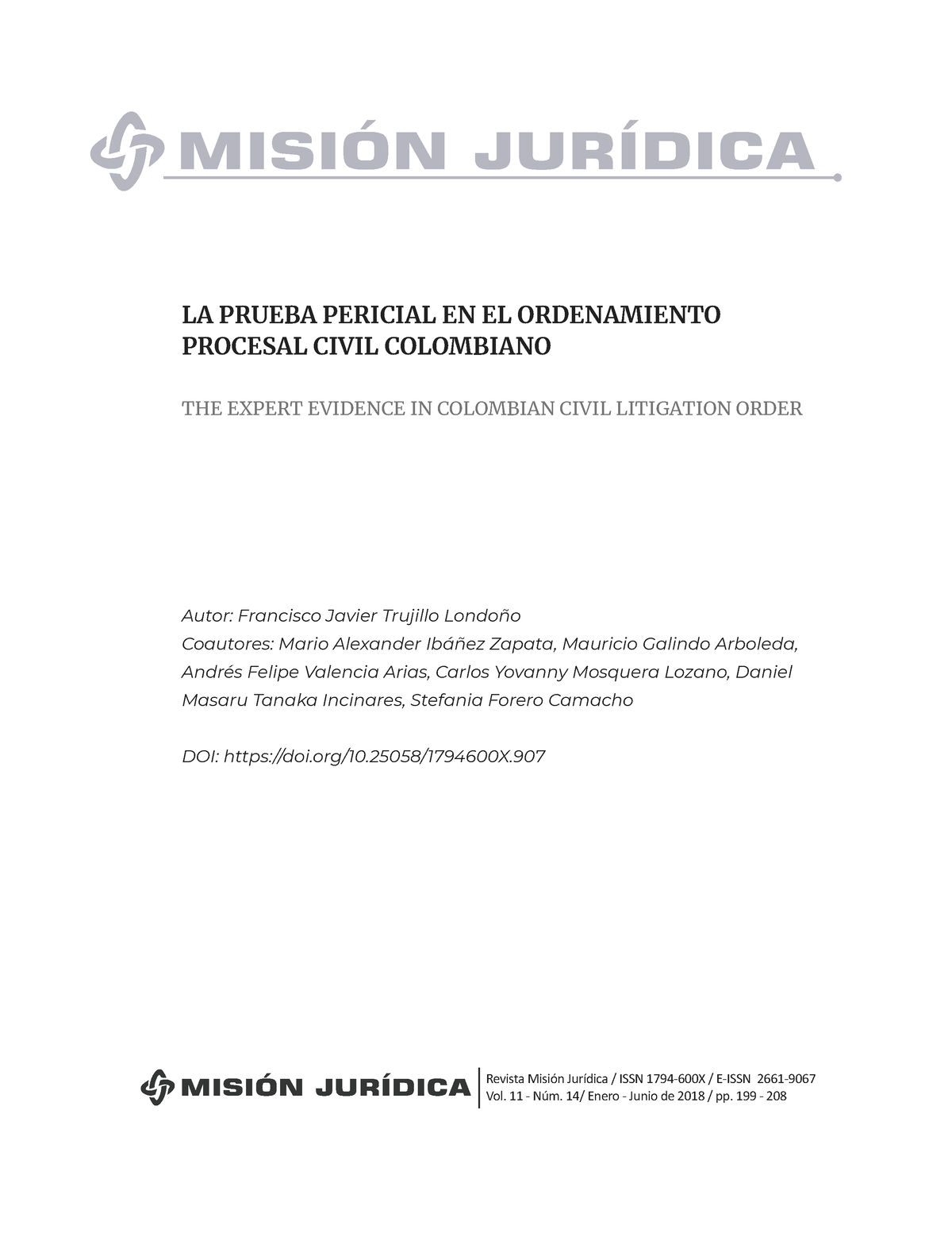 12 LA Prueba Pericial EN EL Ordenamiento Procesal - LA PRUEBA PERICIAL ...