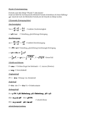 Physik 1 Klausur - Musterlösung University Of Applied Sciences And Arts ...