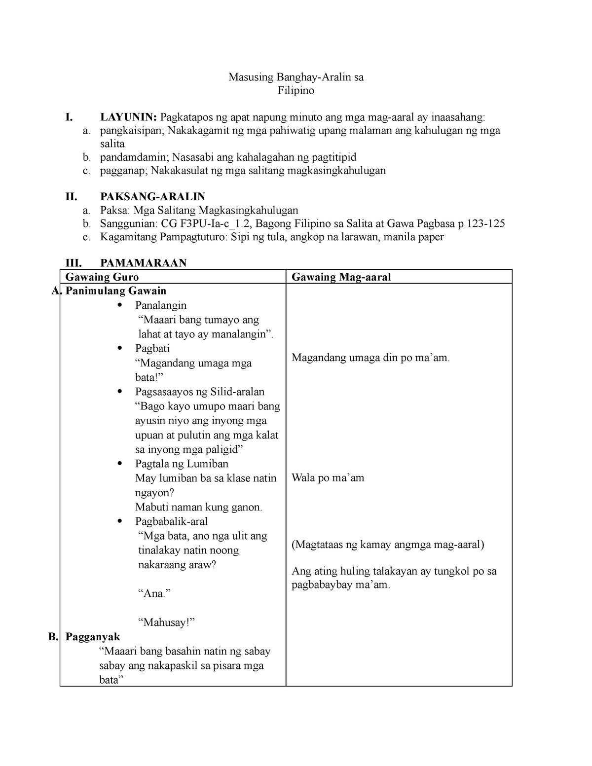 lesson-plan-in-filipino-masusing-banghay-aralin-sa-filipino-i