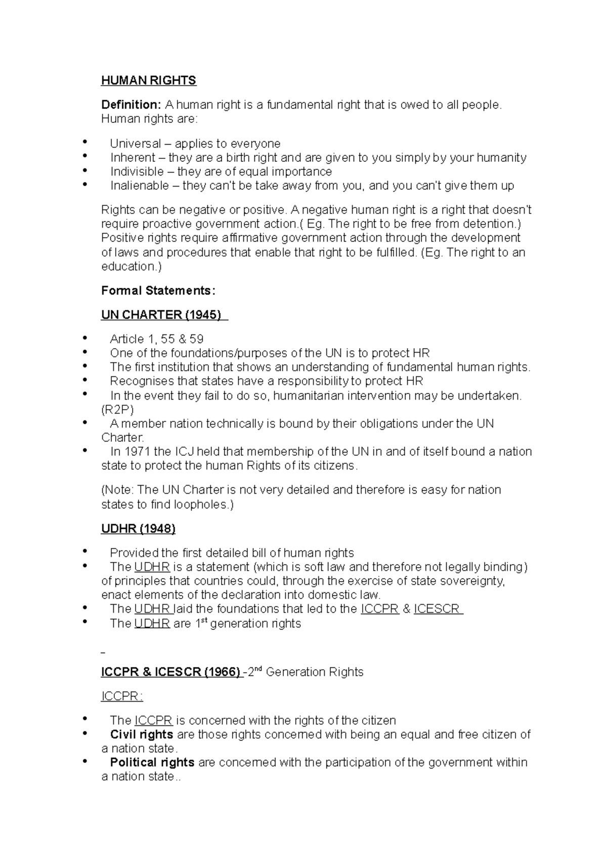Notes HR Finished HUMAN RIGHTS Definition A Human Right Is A notes-hr-finished-human-rights-definition-a-human-right-is-a