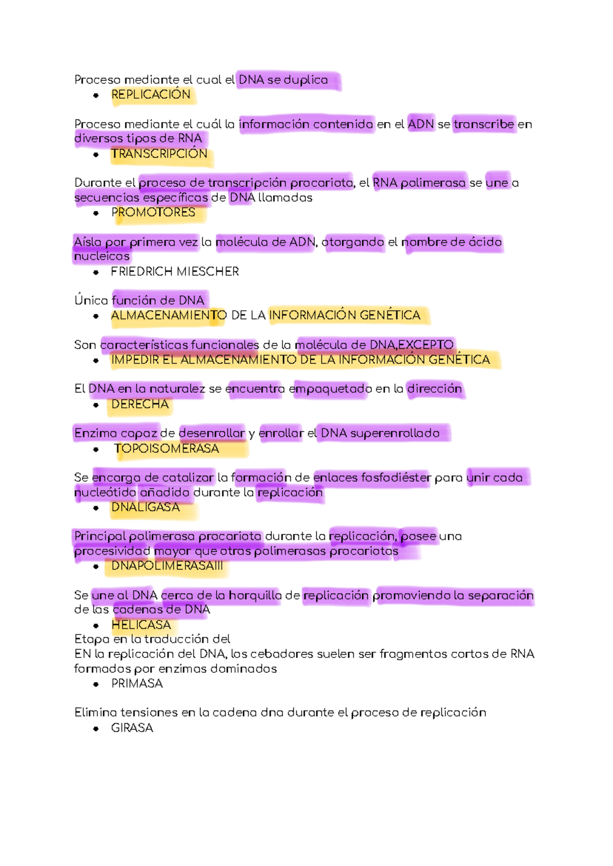 Documento sin título - Apunte - Proceso mediante el cual el DNA se ...